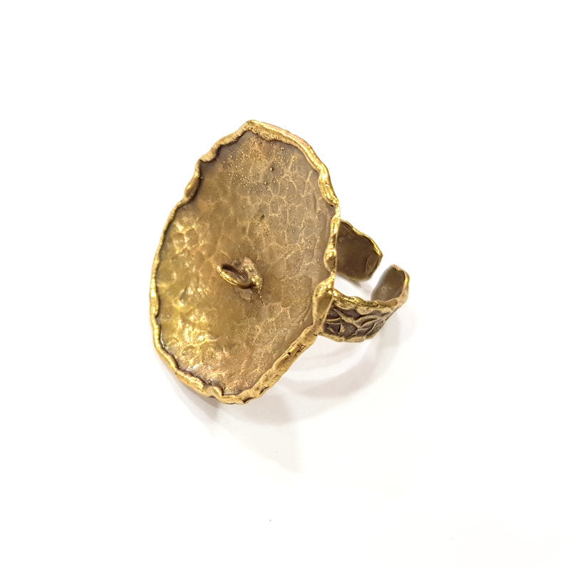 Antique Bronze Ring Blank Ring Setting Mountings (32mm Blank ) Antique Bronze Plated Brass G15391