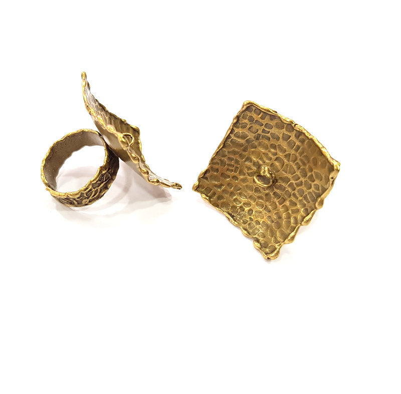 Antique Bronze Ring Blank Ring Setting Mountings (28mm Blank ) Antique Bronze Plated Brass G15392