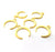 10 Crescent Charm Gold Moon Charm Gold Plated Charms  (20x17mm)  G16140