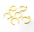 10 Crescent Charm Gold Moon Charm Gold Plated Charms  (20x17mm)  G16140