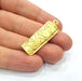 2 Gold Charms Gold Plated Charms  (40x14mm)  G16141