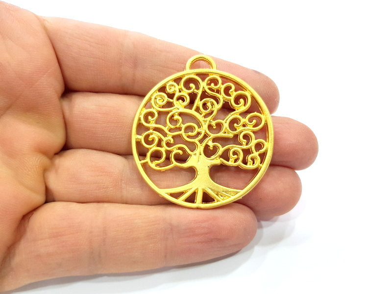 Tree Pendant Gold Plated Pendant (42mm)  G16146