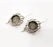 Earring Blank Base Settings Silver Resin Blank Cabochon Base inlay Blank Mountings Antique Silver Plated Brass (15mm blank) 1 Set  G16148