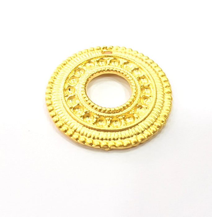 2 Gold Charms Gold Plated Charms  (27mm)  G16149