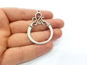 2 Silver Charms Antique Silver Plated Charms (52x35mm)  G16156