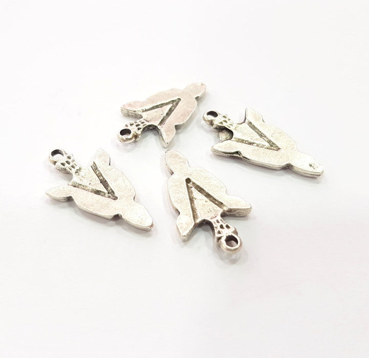 5 Arrowhead Charms Antique Silver Plated Charms (25x14mm)  G16168