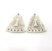 2 Silver Charms Connector Findings Antique Silver Plated Metal Charms (31x26mm)  G16179
