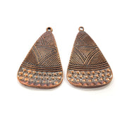 2 Copper Charm Antique Copper Charm (43x25mm) G16191