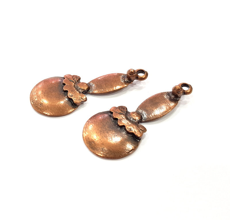2 Copper Charm Antique Copper Charm (45x19mm) G16193