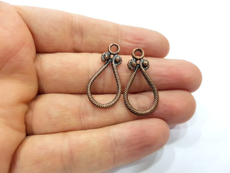 8 Copper Charm Antique Copper Charm (30x16mm) G16194