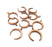 10 Crescent Charm Antique Copper Plated Metal (20x17mm) G16196