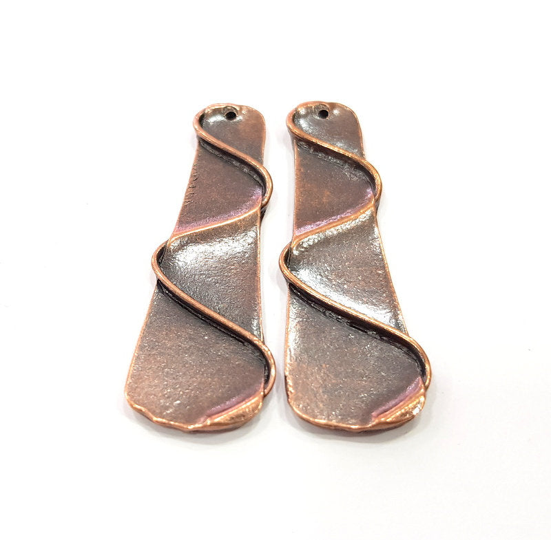 2 Copper Charm Antique Copper Charm (60x19mm) G16200