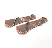 2 Copper Charm Antique Copper Charm (60x19mm) G16200