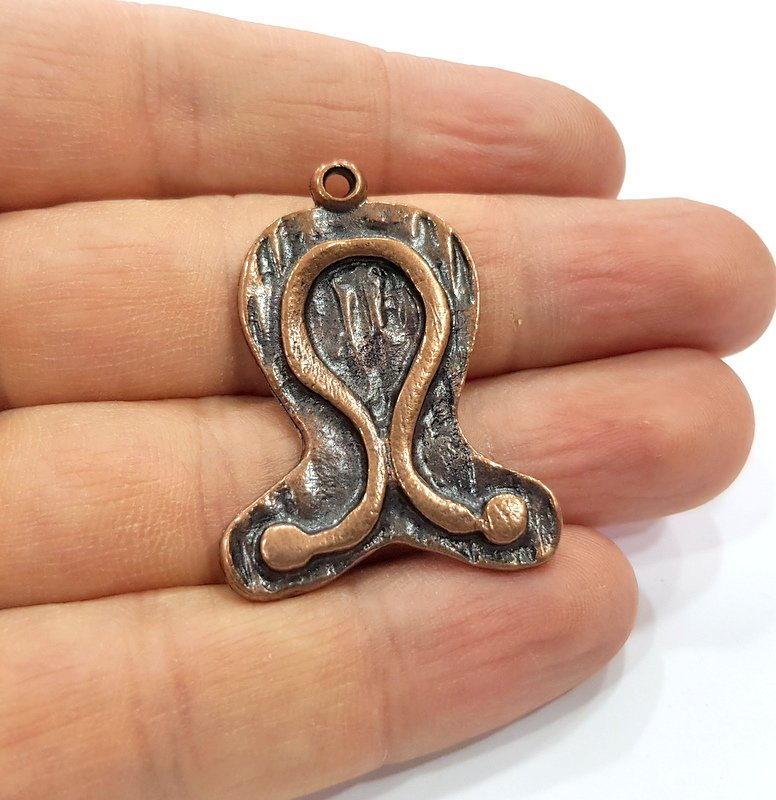 2 Copper Charm Antique Copper Charm (39x30mm) G16201