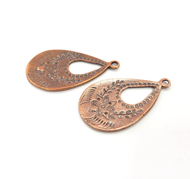 2 Copper Charm Antique Copper Charm (46x26mm) G16205