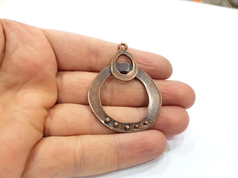 2 Copper Charm Antique Copper Charm (50x40mm) G16207