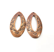 2 Copper Charm Antique Copper Charm (42x20mm) G16213