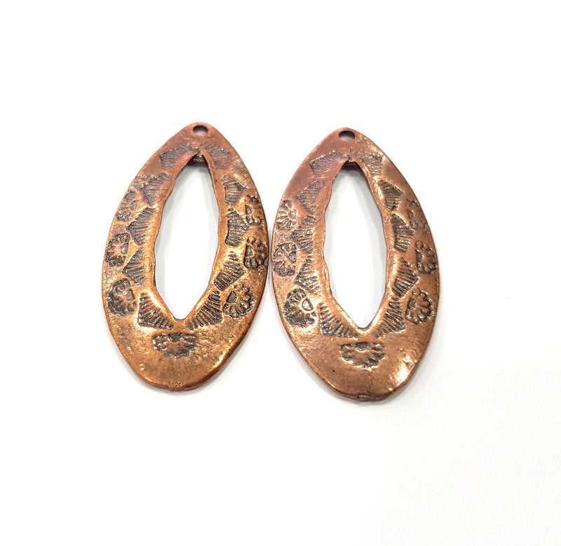 2 Copper Charm Antique Copper Charm (42x20mm) G16213
