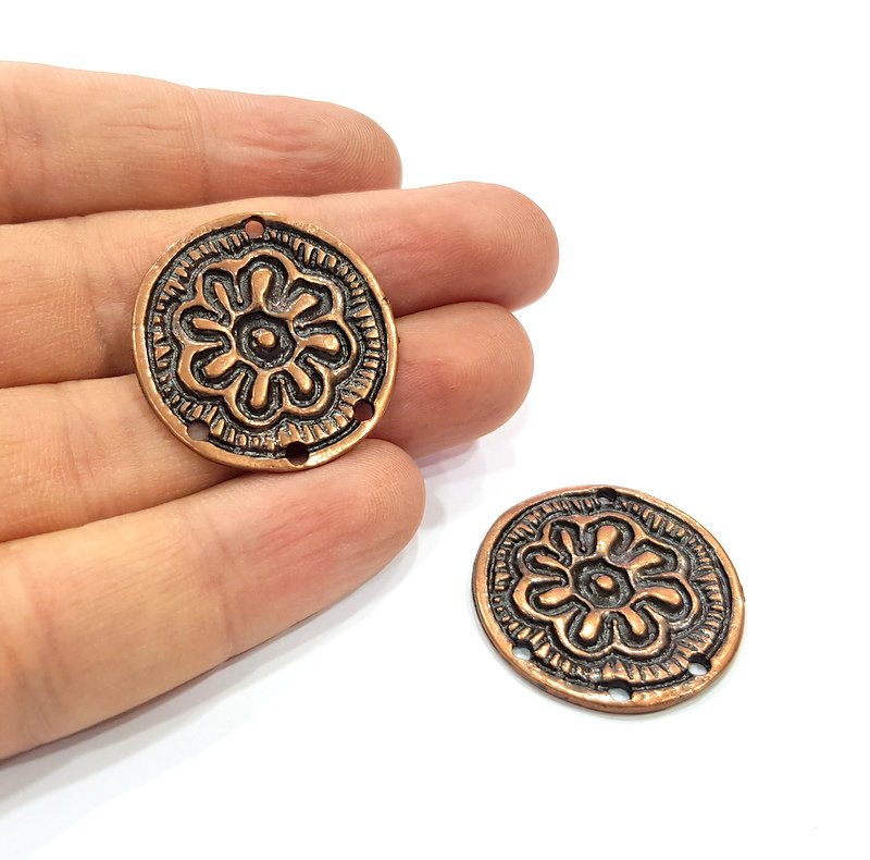 2 Copper Charm Antique Copper Charm (30mm) G16218