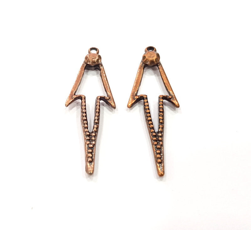 4 Copper Charm Antique Copper Charm (43x14mm) G16222