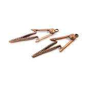 4 Copper Charm Antique Copper Charm (43x14mm) G16222