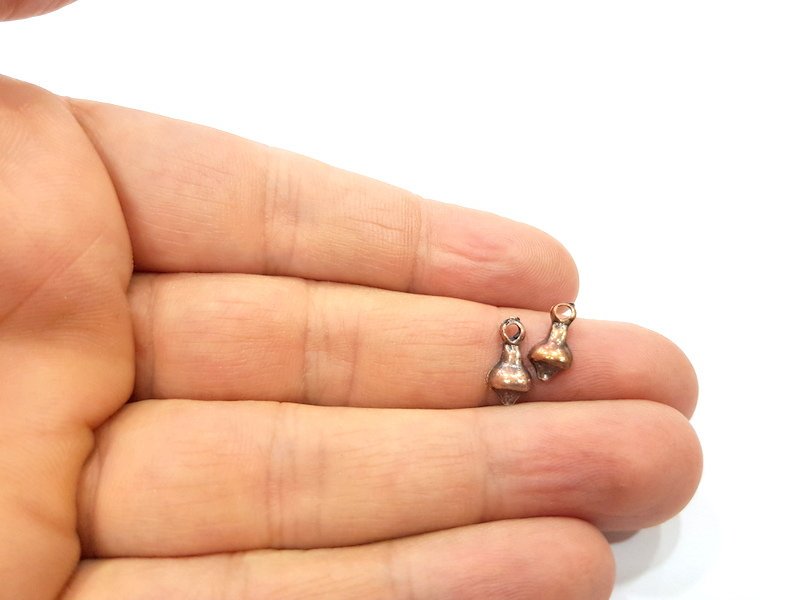 30 Copper Charm Antique Copper Charm (12x6mm) G16225