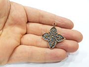 2 Copper Charm Connector Antique Copper Charm (37x32mm) G16228