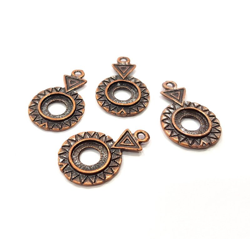 6 Copper Charm Antique Copper Charm (27x17mm) G16229