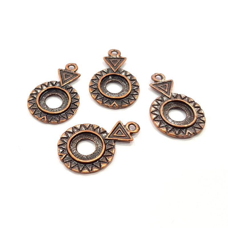 6 Copper Charm Antique Copper Charm (27x17mm) G16229