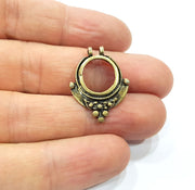 4 Antique Bronze Charm Antique Bronze Plated Metal  (27x20mm) G16236