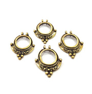 4 Antique Bronze Charm Antique Bronze Plated Metal  (27x20mm) G16236