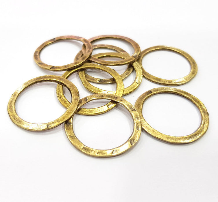 16 Circle Connector Findings Antique Bronze Plated Findings (27mm) G16244