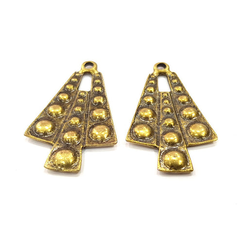 2 Antique Bronze Charm Antique Bronze Plated Charm (42x24mm) G16256