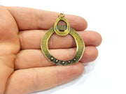 2 Antique Bronze Charm Antique Bronze Plated Charm (50x39mm) G16260