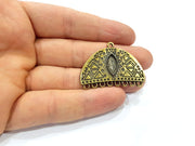 2 Antique Bronze Connector Charm Antique Bronze Plated Charm (42x38mm) G16268