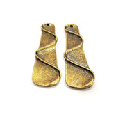 2 Antique Bronze Charm Antique Bronze Plated Charm (69x18mm) G16270