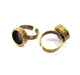 Antique Bronze Ring Blank Setting Cabochon Base inlay Ring Backs Mounting Adjustable Ring Bezel (12mm blank) Antique Bronze Plated G16277