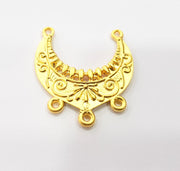 2 Gold Charm Gold Plated Charms  (32x30 mm)  G15447