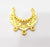2 Gold Charm Gold Plated Charms  (32x30 mm)  G15447