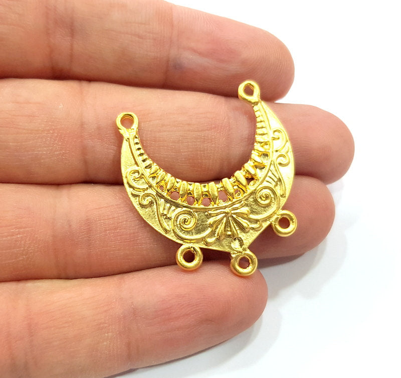 2 Gold Charm Gold Plated Charms  (32x30 mm)  G15447