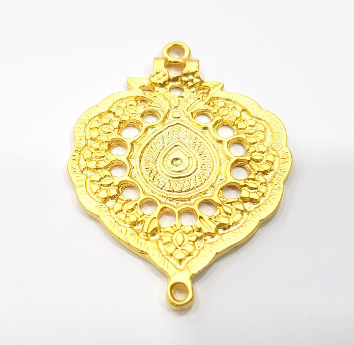 Gold Pendant Gold Plated Metal (64x46mm)  G16282