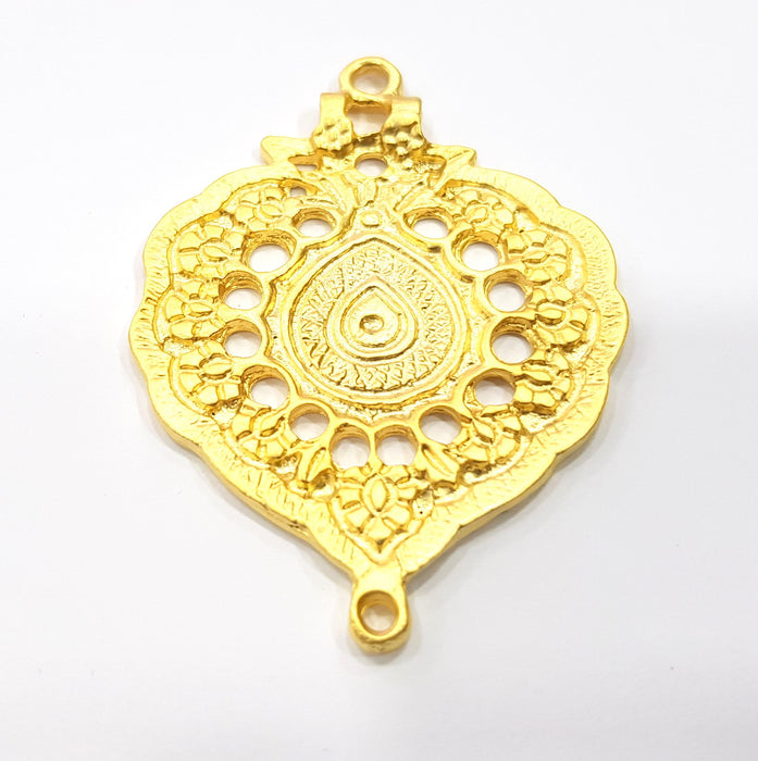 Gold Pendant Gold Plated Metal (64x46mm)  G16282