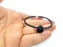 Black Bracelet Blank Cuff Bezel Resin Bangle inlay Blank Glass Cabochon Base Bezel Hammered Adjustable Black Bracelet (14x10mm ) G16312