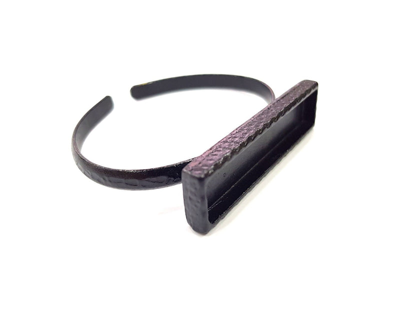 Antique Bronze Ring Blank Setting Cabochon Base inlay Ring Backs Mounting Adjustable Ring Bezel (50x10mm blank) Antique Bronze Plated G16326