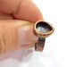 Copper Ring Blank Setting Cabochon Base inlay Ring Backs Mounting Adjustable Ring Base Bezel (14x10mm blank) Antique Copper Plated G16323