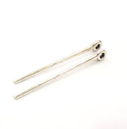 2 Large Spike Pendant Antique Silver Plated Metal (69x8mm) G15859