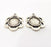 4 Flower Charms Blank Base Blank Mountings Cabochon Blank Antique Silver Plated Metal (25mm)  G15518