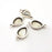 4 Silver Base Blank inlay Pendant Blank Base Resin Blank Mosaic Mountings Antique Silver Plated Metal (14x10mm blank )  G15522