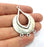 Antique Silver Plated Charm Antique Silver Plated Metal (52x34 mm)  G15521