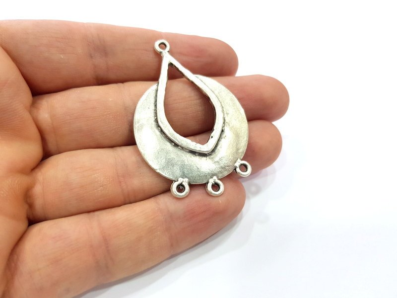 Antique Silver Plated Charm Antique Silver Plated Metal (52x34 mm)  G15521